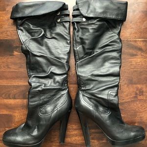 Jessica Simpson Black Heel Slouchy Boots Size 8/38